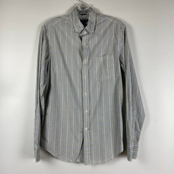 J Crew Mercantile Flex Slim Button Down Plaid Multicolor Shirt Mens Size Small - Picture 3 of 11